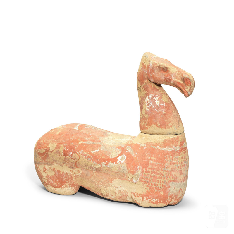 漢 陶立像及陶馬 | A PAINTED POTTERY STANDING FIGURE AND A PAINTED POTTERY MODEL OF A HORSE - 图13